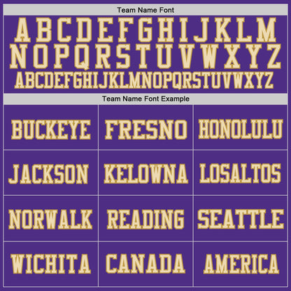 Custom Purple Old Gold Black-Cream Mesh Authentic Football Jersey - Sky-Custom