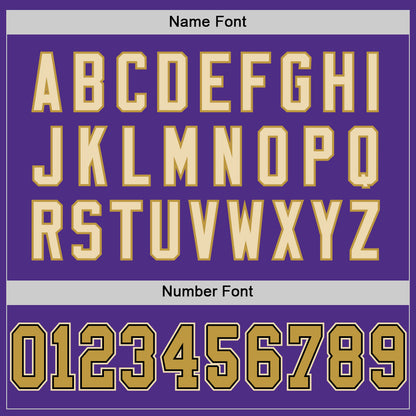 Custom Purple Old Gold Black-Cream Mesh Authentic Football Jersey - Sky-Custom