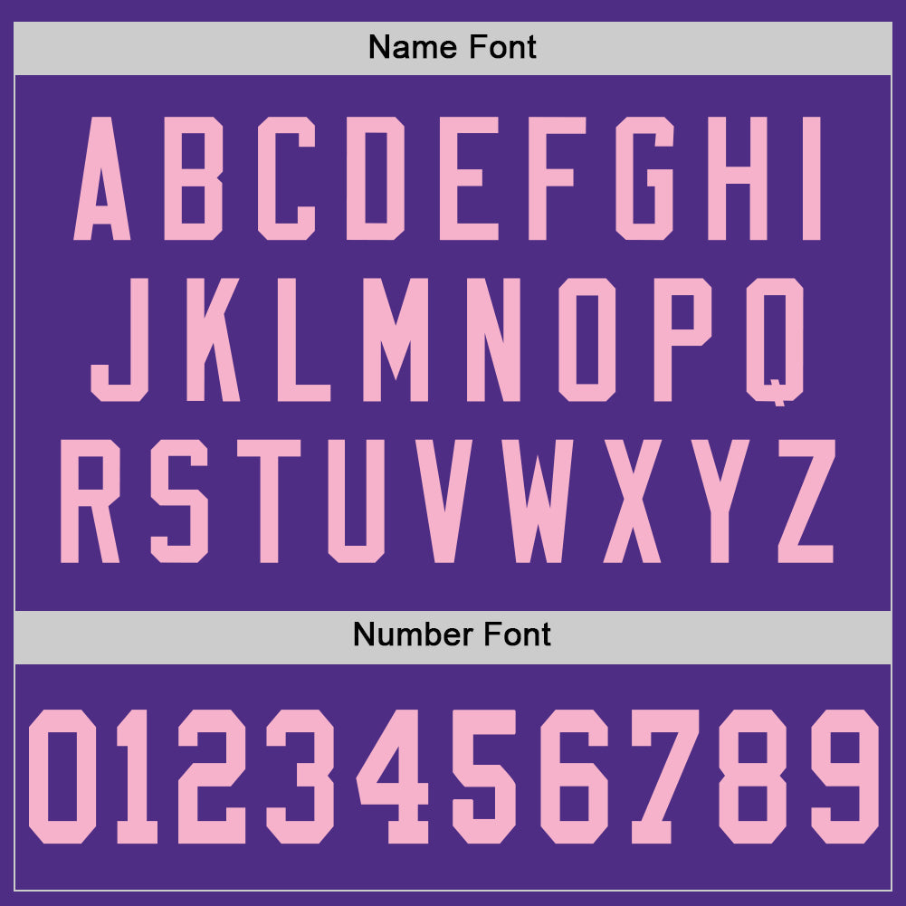 Custom Purple Light Pink Mesh Authentic Football Jersey - Sky-Custom