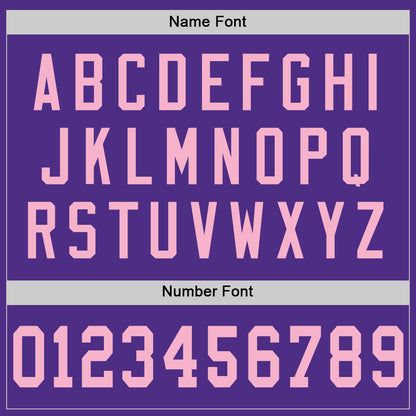 Custom Purple Light Pink Mesh Authentic Football Jersey - Sky-Custom