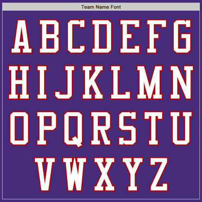 Custom Purple White-Red Authentic Baseball Jersey - Sky-Custom