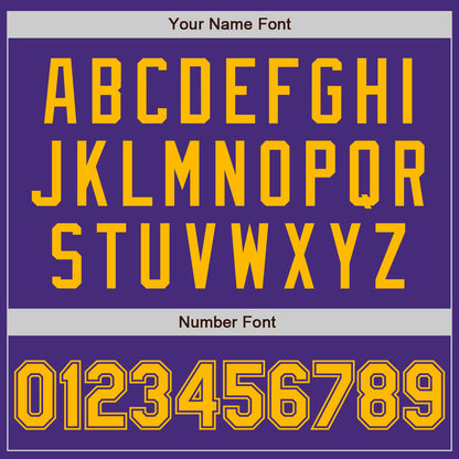 Custom Purple Gold Authentic Baseball Jersey - Sky-Custom