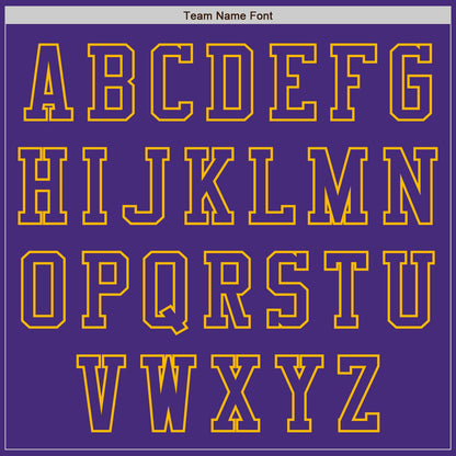 Custom Purple Gold Authentic Baseball Jersey - Sky-Custom