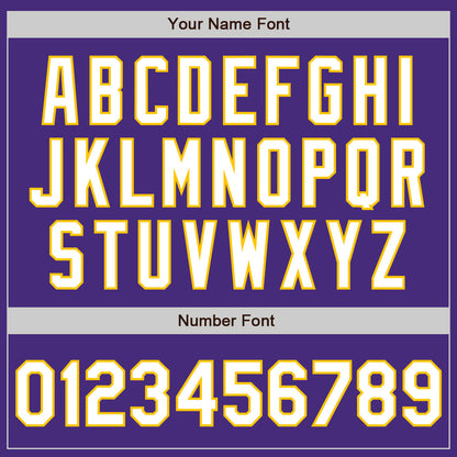 Custom Purple White-Yellow Authentic Baseball Jersey - Sky-Custom