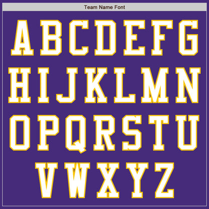 Custom Purple White-Yellow Authentic Baseball Jersey - Sky-Custom