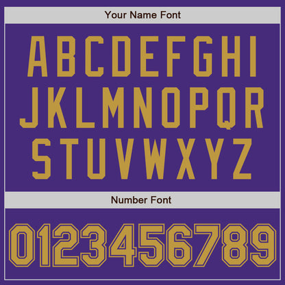Custom Purple Old Gold Authentic Baseball Jersey - Sky-Custom