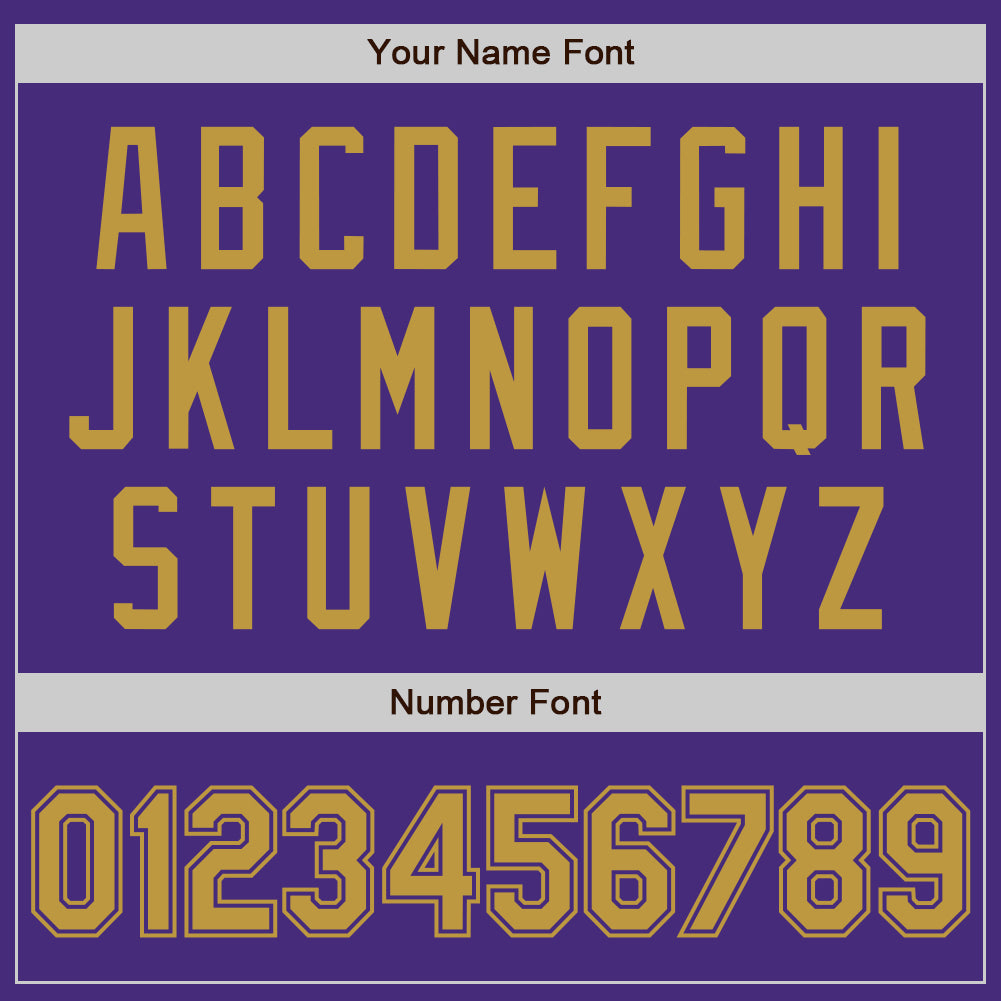 Custom Purple Old Gold Authentic Baseball Jersey - Sky-Custom