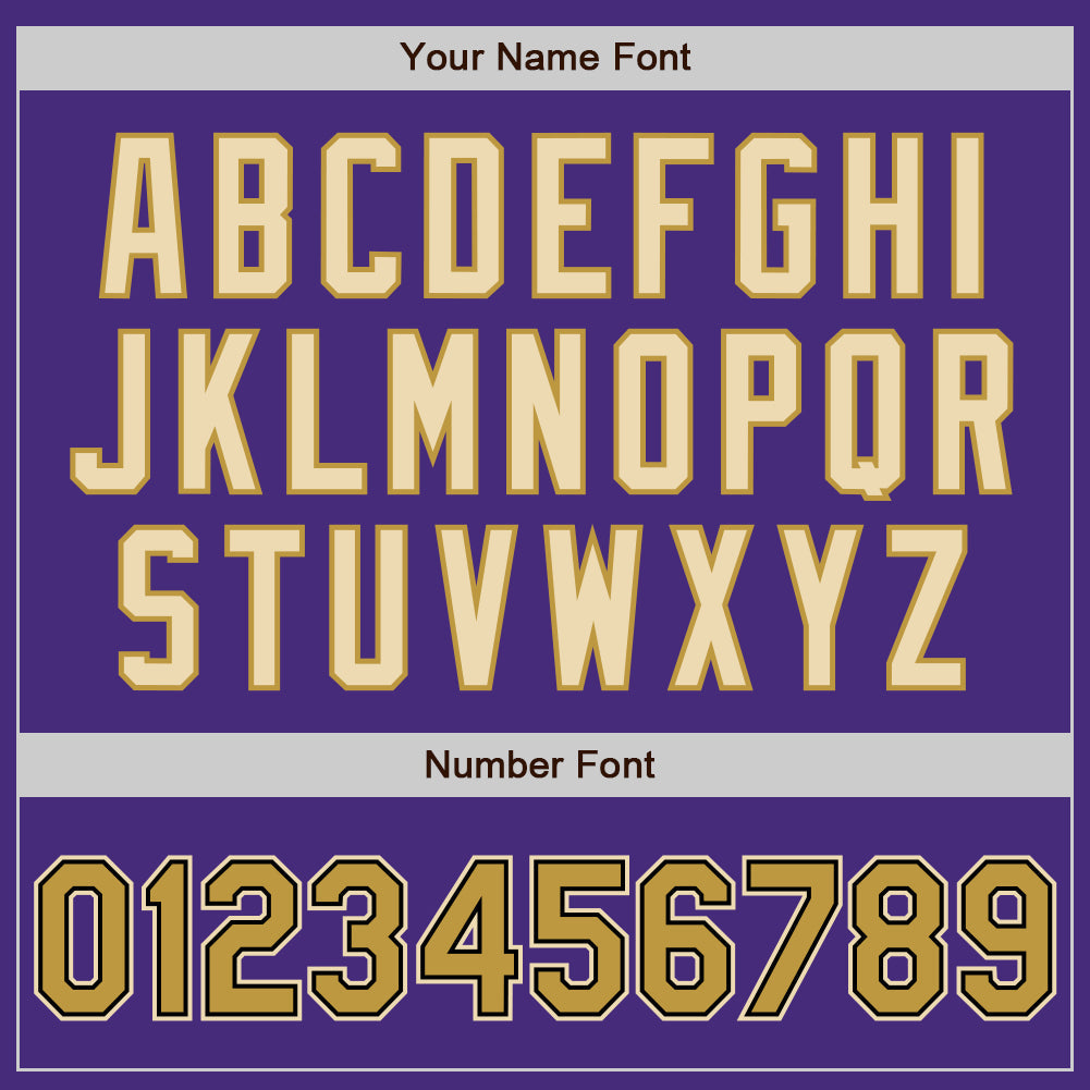 Custom Purple Old Gold Black-Cream Authentic Baseball Jersey - Sky-Custom