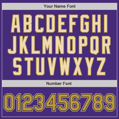 Custom Purple Old Gold Black-Cream Authentic Baseball Jersey - Sky-Custom