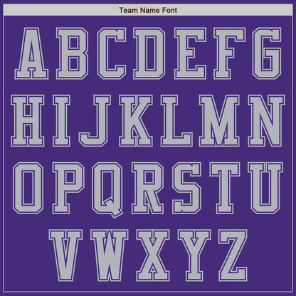 Custom Purple Gray Authentic Baseball Jersey - Sky-Custom