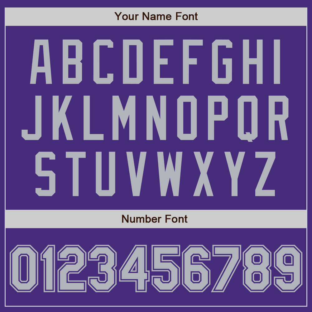 Custom Purple Gray Authentic Baseball Jersey - Sky-Custom