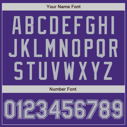 Custom Purple Gray Authentic Baseball Jersey - Sky-Custom