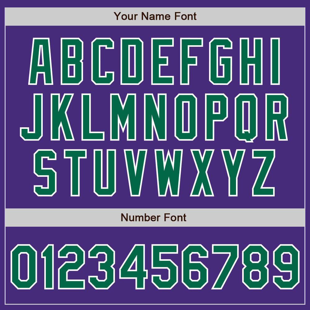 Custom Purple Kelly Green-White Authentic Baseball Jersey - Sky-Custom