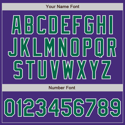 Custom Purple Kelly Green-White Authentic Baseball Jersey - Sky-Custom