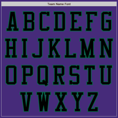 Custom Purple Black-Kelly Green Authentic Baseball Jersey - Sky-Custom