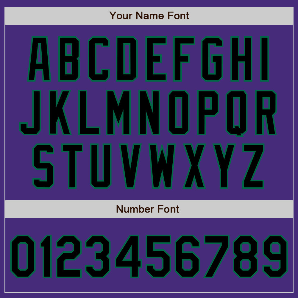 Custom Purple Black-Kelly Green Authentic Baseball Jersey - Sky-Custom