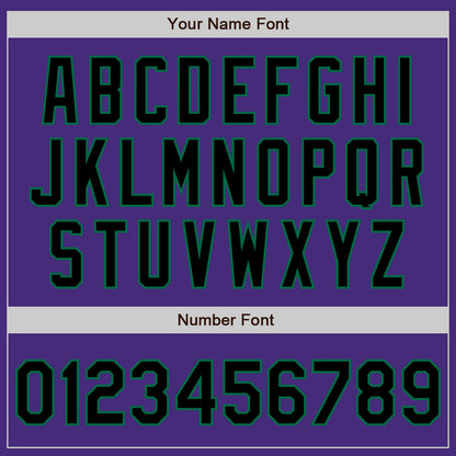 Custom Purple Black-Kelly Green Authentic Baseball Jersey - Sky-Custom
