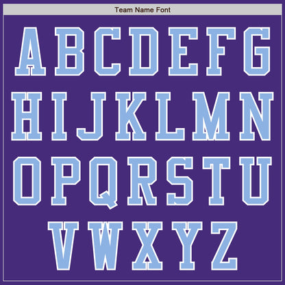 Custom Purple Light Blue-White Authentic Baseball Jersey - Sky-Custom