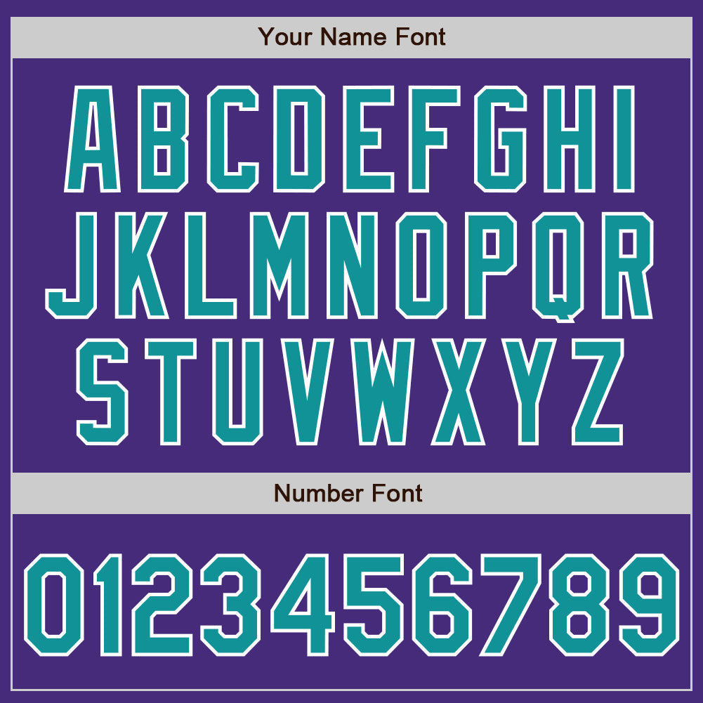 Custom Purple Teal-White Authentic Baseball Jersey - Sky-Custom