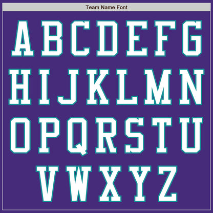 Custom Purple White-Teal Authentic Baseball Jersey - Sky-Custom
