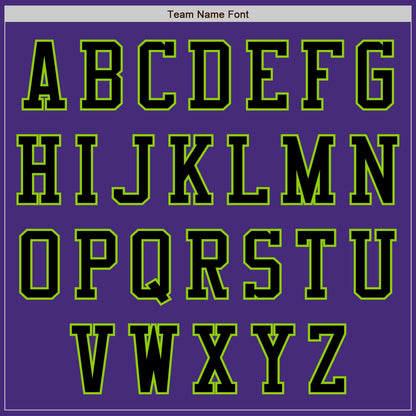 Custom Purple Black-Neon Green Authentic Baseball Jersey - Sky-Custom
