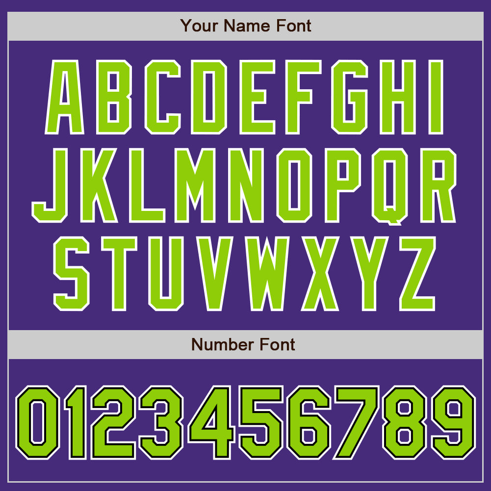 Custom Purple Neon Green-Black Authentic Baseball Jersey - Sky-Custom