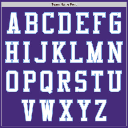 Custom Purple White-Light Blue Authentic Baseball Jersey - Sky-Custom