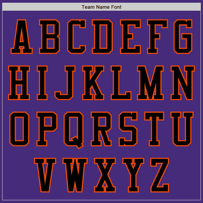Custom Purple Black-Orange Authentic Baseball Jersey - Sky-Custom