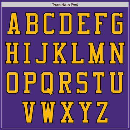 Custom Purple Black-Gold Authentic Baseball Jersey - Sky-Custom