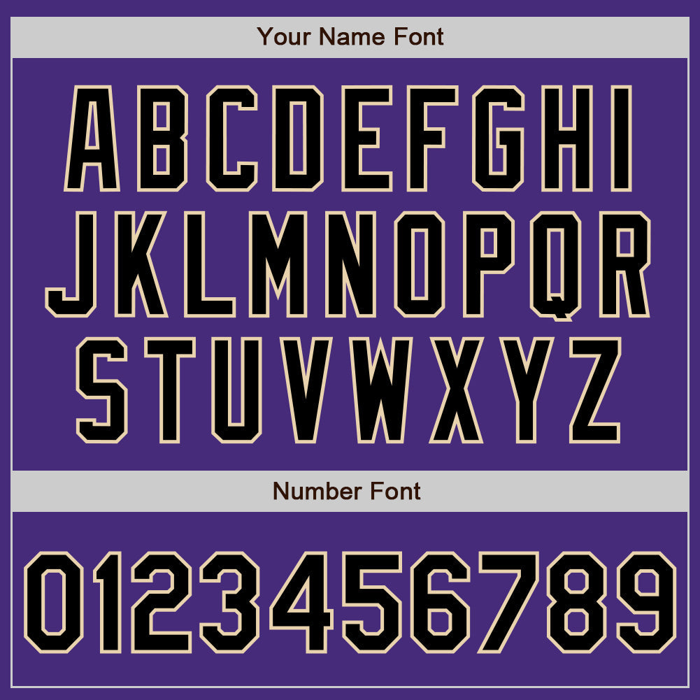 Custom Purple Black-City Cream Authentic Baseball Jersey - Sky-Custom