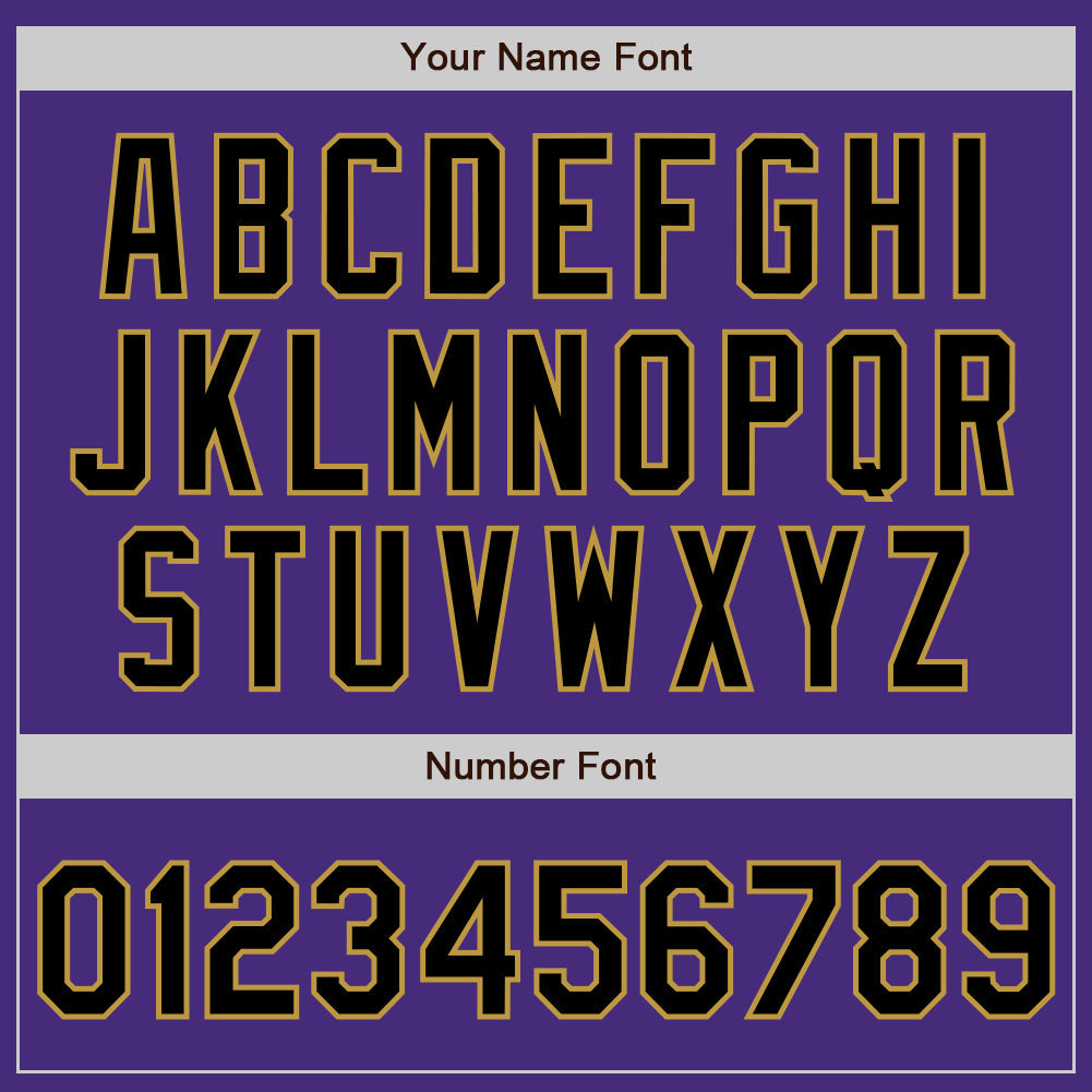 Custom Purple Black-Old Gold Authentic Baseball Jersey - Sky-Custom