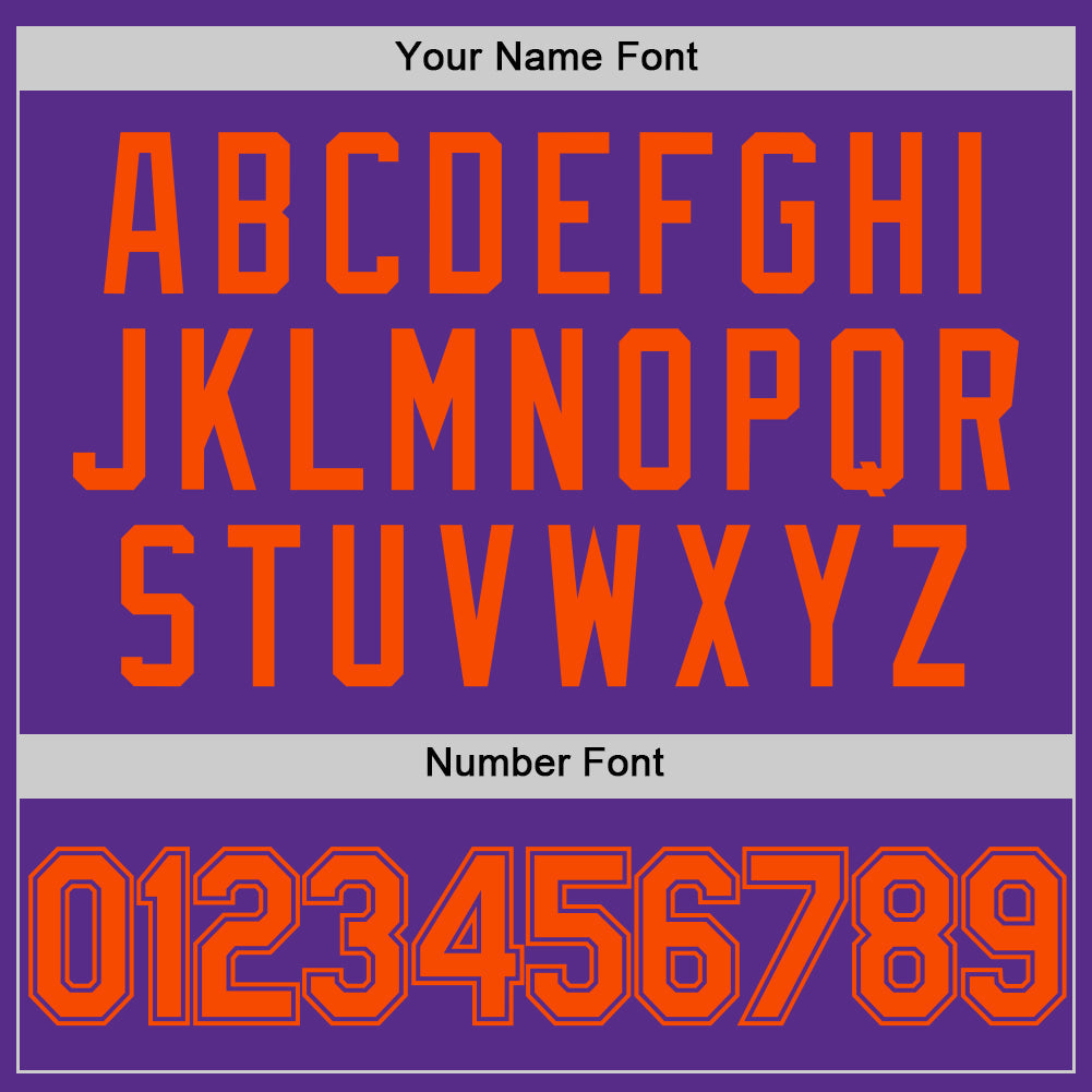 Custom Purple Orange Authentic Throwback Basketball Jersey - Sky-Custom
