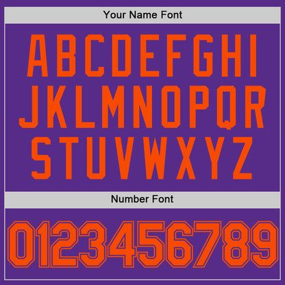 Custom Purple Orange Authentic Throwback Basketball Jersey - Sky-Custom