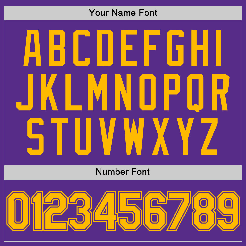 Custom Purple Gold Authentic Throwback Basketball Jersey - Sky-Custom