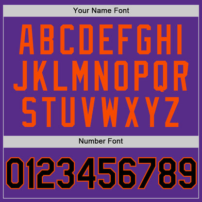 Custom Purple Black-Orange Authentic Throwback Basketball Jersey - Sky-Custom