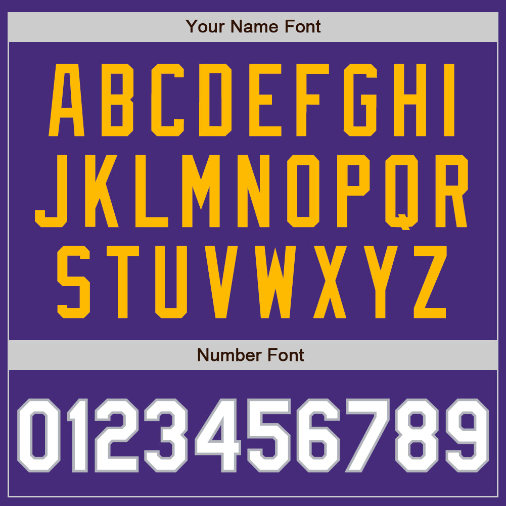 Custom Purple White Gray-Gold Authentic Baseball Jersey - Sky-Custom