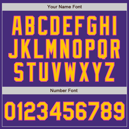 Custom Purple Yellow-Pink Authentic Baseball Jersey - Sky-Custom