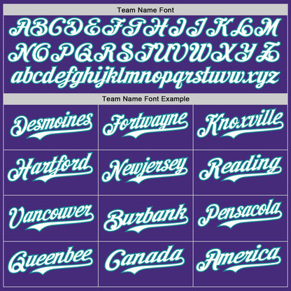 Custom Purple Teal Pink-White Authentic Baseball Jersey - Sky-Custom