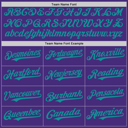 Custom Purple Teal Authentic Baseball Jersey - Sky-Custom