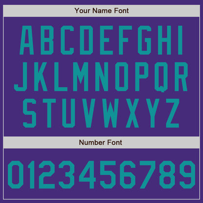 Custom Purple Teal Authentic Baseball Jersey - Sky-Custom