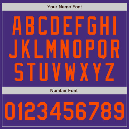 Custom Purple Orange Authentic Baseball Jersey - Sky-Custom
