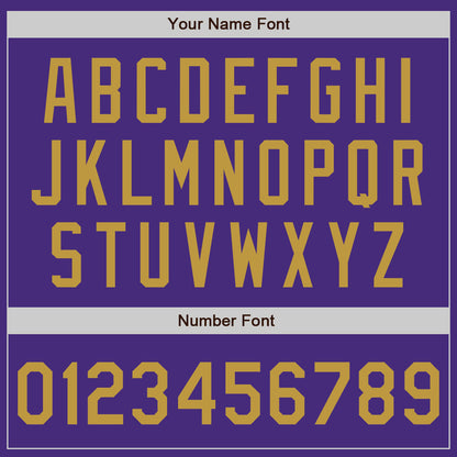Custom Purple Old Gold Authentic Baseball Jersey - Sky-Custom