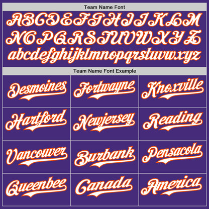 Custom Purple White Orange-Kelly Green Authentic Baseball Jersey - Sky-Custom
