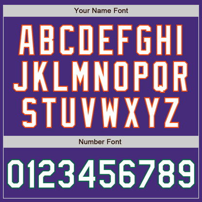 Custom Purple White Orange-Kelly Green Authentic Baseball Jersey - Sky-Custom