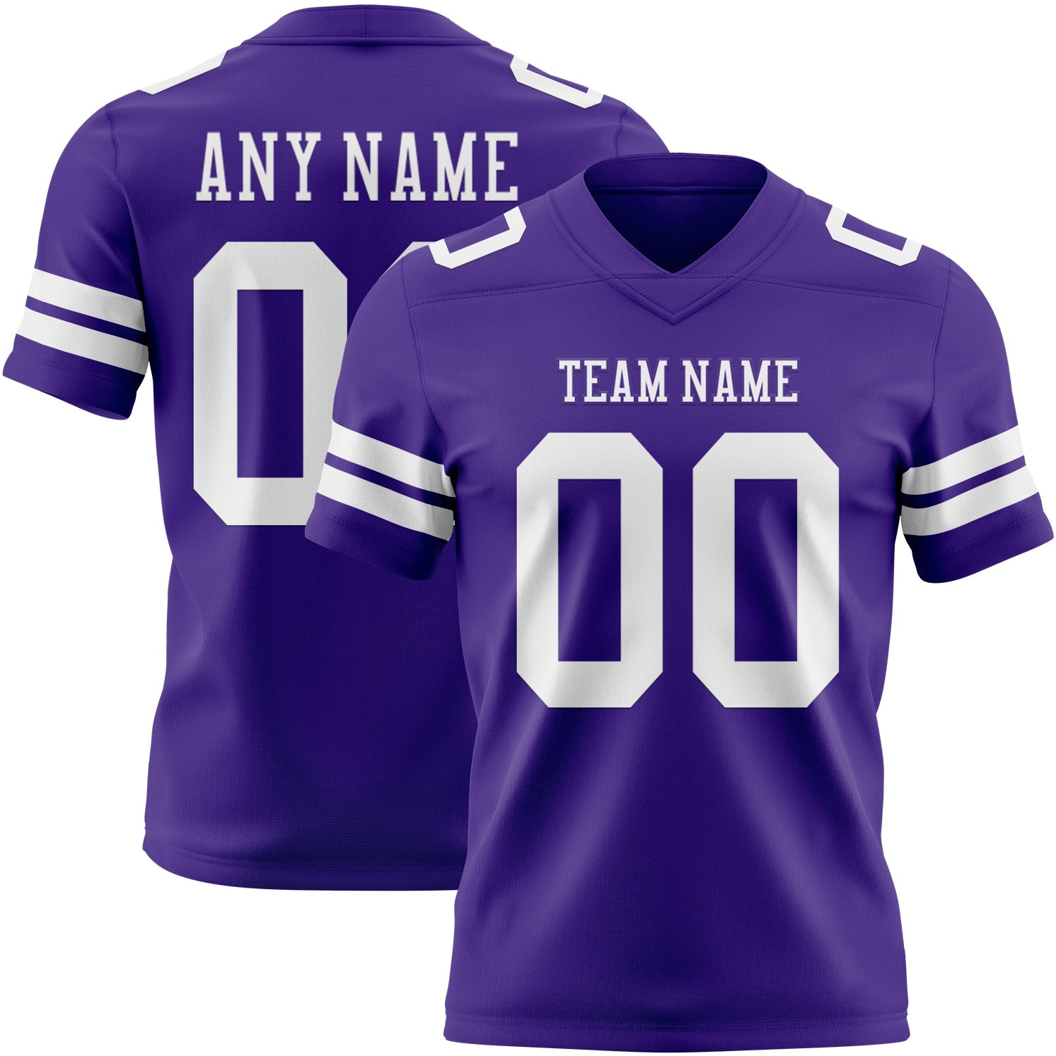 Custom Purple White Mesh Authentic Football Jersey - Sky-Custom