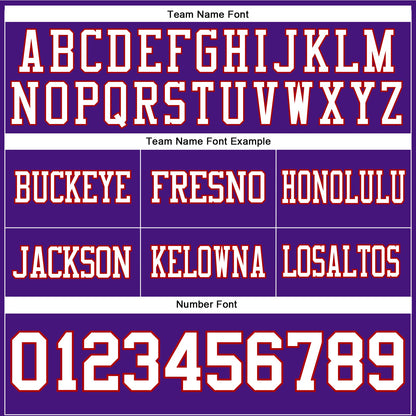 Custom Purple White-Red Mesh Authentic Football Jersey - Sky-Custom