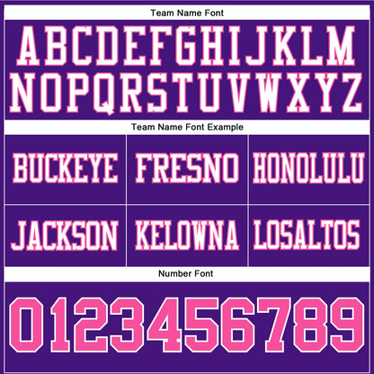 Custom Purple Pink-White Mesh Authentic Football Jersey - Sky-Custom