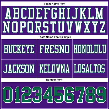 Custom Purple Kelly Green-White Mesh Authentic Football Jersey - Sky-Custom