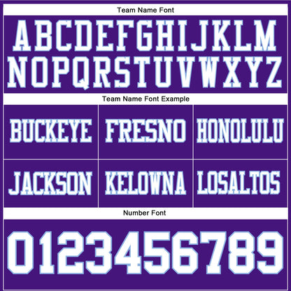 Custom Purple White-Light Blue Mesh Authentic Football Jersey - Sky-Custom