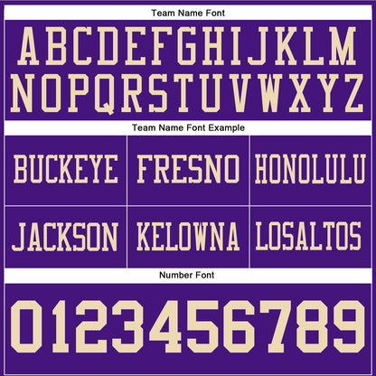 Custom Purple Cream Mesh Authentic Football Jersey - Sky-Custom